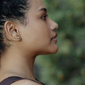 Gold Climbing Beads Earrings